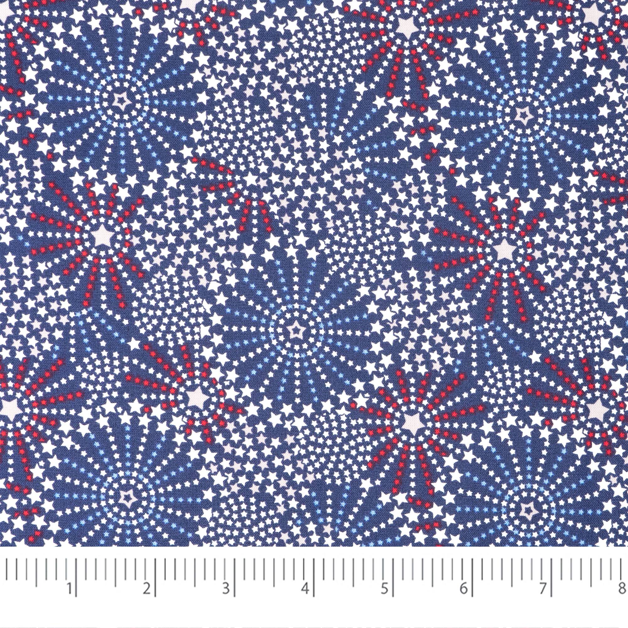 SINGER Fireworks Stars Cotton Fabric